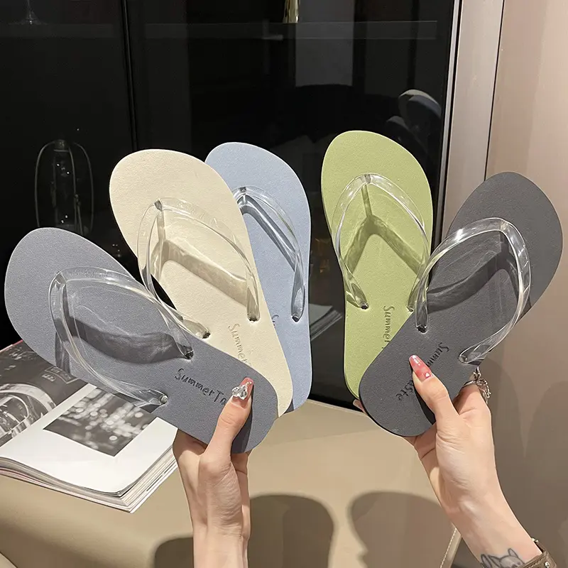 Dép Xỏ Ngón, Thiết Kế Đơn Giản, Chất Lượng Cao, Dép Nữ Mùa Hè Ngoài Trời, Chất Liệu Ván Ép, Dép Chống Trượt, Cao Cấp
