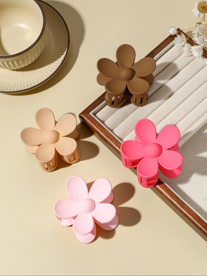 Product Introduction of Simple and Cute Flower Design Hair Claws, Summer 2024 Hair Accessories for Women for Party, Daily Clothing Decor, Minimalist Headwear Suitable for Thick Hair,  Gifts for Girlfriend 1