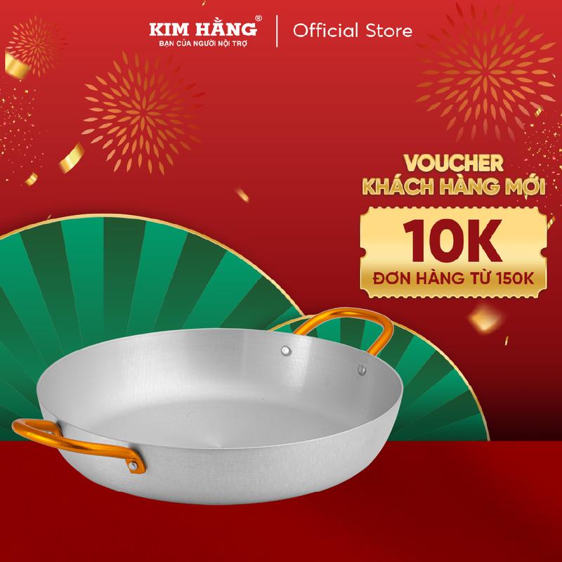 Chảo Nhôm Cắt Quai Vàng KIM HẰNG (18-30cm) 2quai