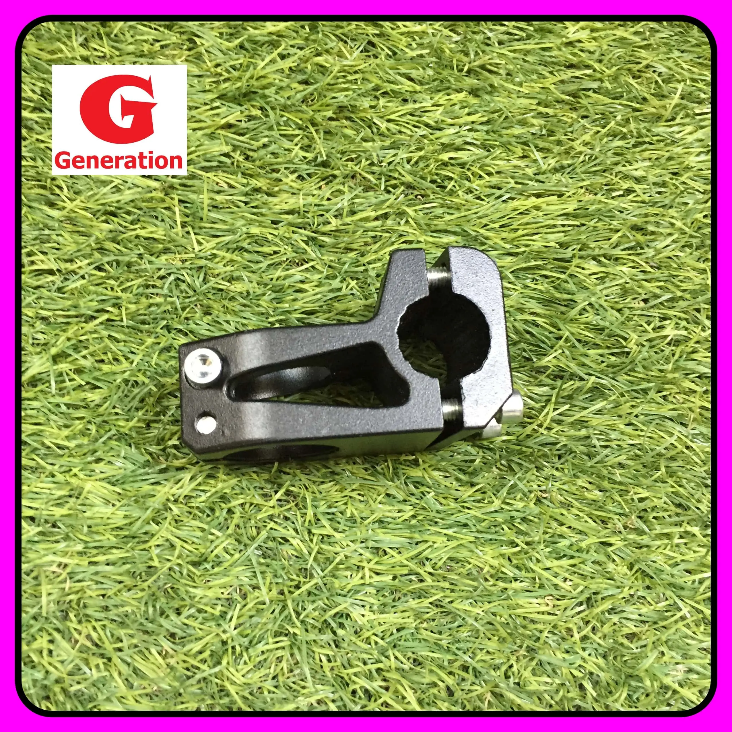Steam stem kepala stang sepeda BMX standart 22,2, Hitam Polos Unicycle