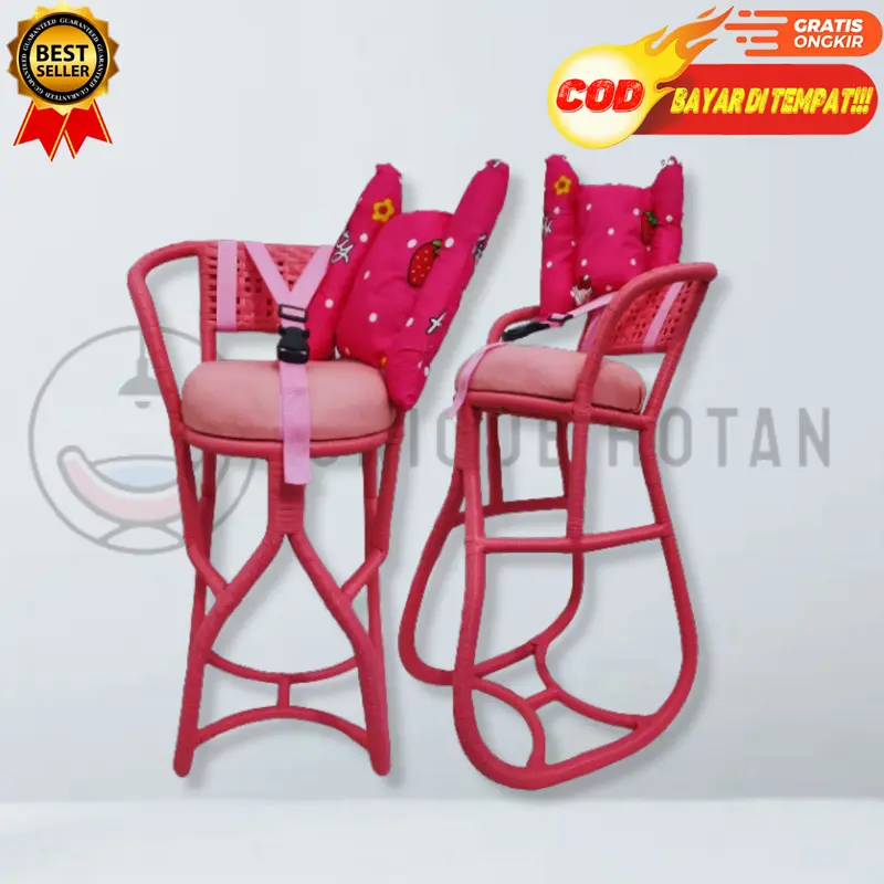 Kursi Boncengan Anak Motor Matic Rotan Mulus Free Sabuk dan Bantal Stang 7