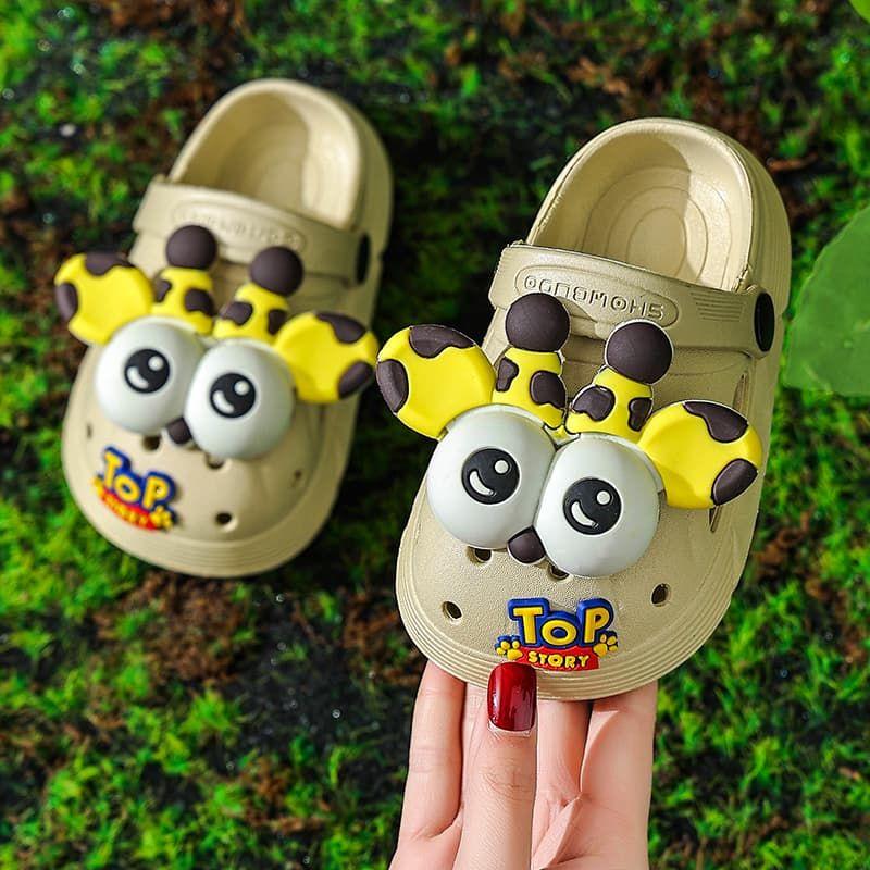 Guốc Thoáng Khí, Dành Cho Trẻ Em, Bé Trai, Thiết Kế Dễ Thương, Đế Mềm, Thích Hợp Cho Mùa Lò Xo Và Mùa Hè, Sử Dụng Ngoài Trời, Không Trơn Trượt, Thoáng Khí, Dép Bơm Hoạt Hình 4