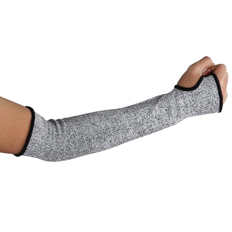 1Pc Level 5 HPPE Cut Resistant Anti-Puncture Work Protection Arm Sleeve Cover Cut-resistant Arm Sleeve for Men Women 1