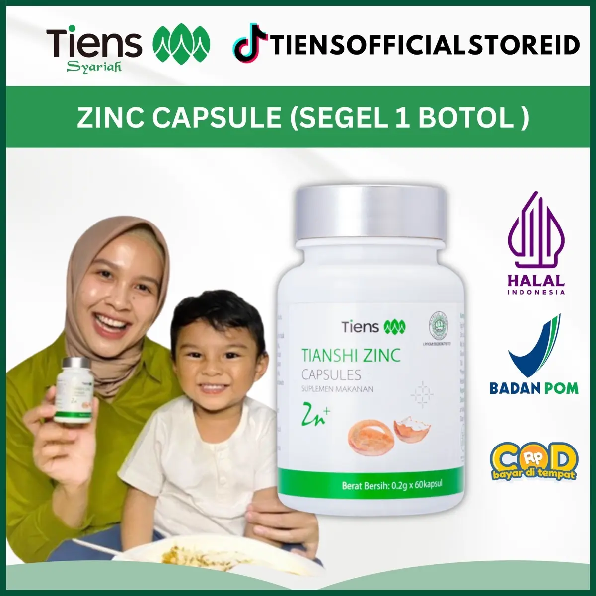 [Nutrisi Anak] Zinc Tiens Kapsul Original - BPOM anak dan dewasa