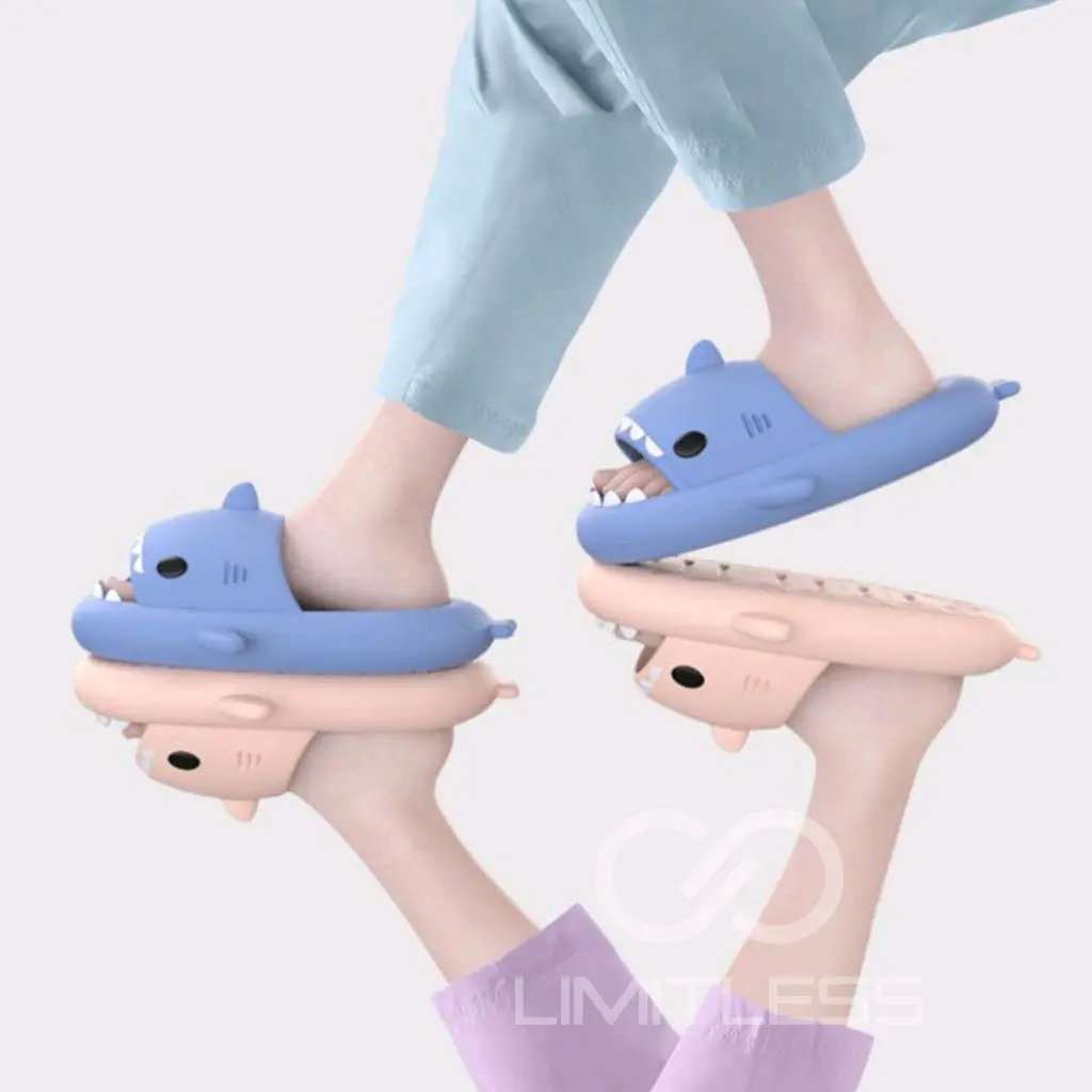 Sandal Wanita Selop Slip On Hiu Sendal Baby Shark