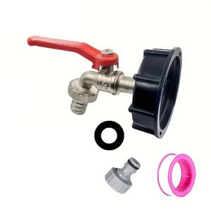 1 juego de Adaptadora para barril iBC, adaptador de grifo de aleación duradero, incluye rosca, manguera de plástico, conector universal europeo y americano, conexión rápida para tanque de agua, antioxido e impermeable, a prueba de fugas, robusta