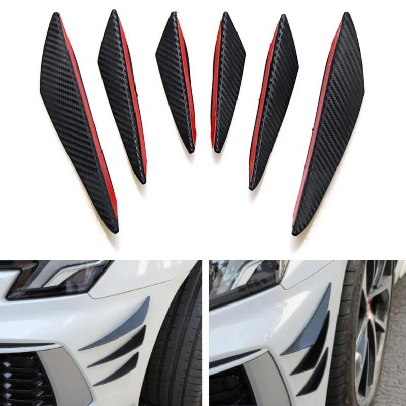 6 Pcs Car Spoiler Splitters Decorative Protect Vehicle Edge Car Tuning Canard Universal Front Bumper Lip Car Accessories 3