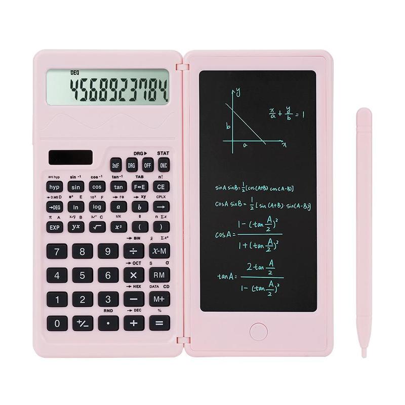 Solar Science Calculator, 1 Count Portable Multifunctional 3 in 1 Calculator, Reusable Draft Board For Students Office School 0