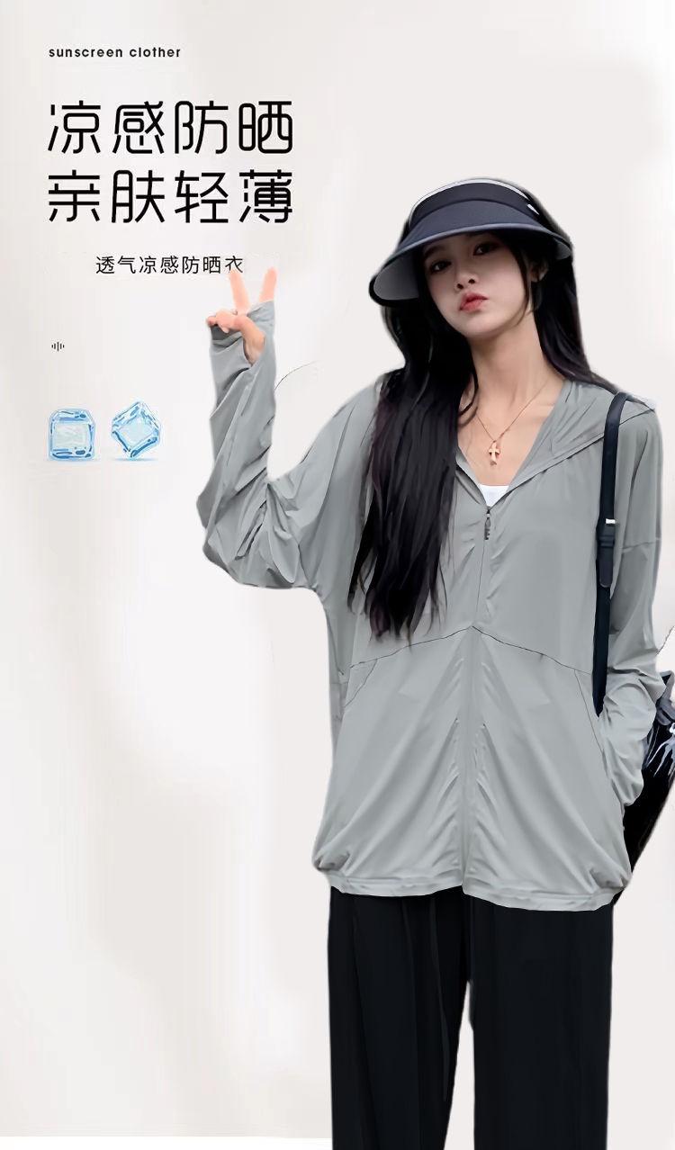 Product Introduction of Summer Sun Protection Clothing for Women 2025 Black Ice Silk Sun Protection 3