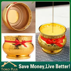 3.5/5inch Hiolo Tempat Hio Emas Kuningan / Hio Dupa Kuningan / Hiolo Tempat Dupa Hio Emas ( zhou chai jing bou) Besi