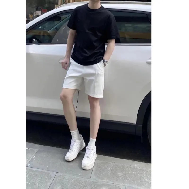 Quần Short cotton Basic Thể Thao Phong Cách Hàn Quốc cho Nam 1