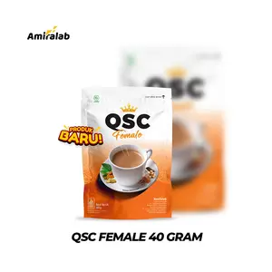(AMIRALAB) QSC Female Travelpack 40GR Kopi Dengan Gula Aren 8X Zat Aktif Lancarkan Siklus Wanita