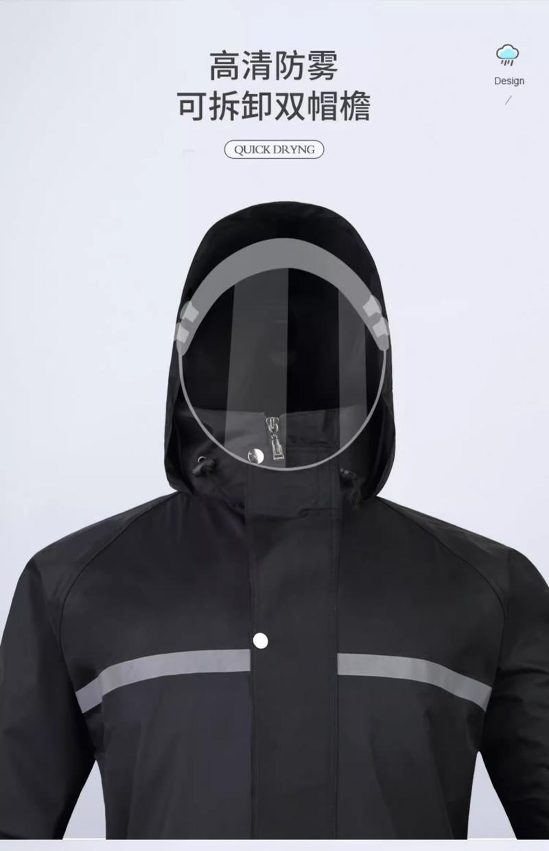 Product Introduction of Raincoat Rain Pants Suit, Extra Large Size, Cycling, Unisex, plus-Sized plus Size, Split Full Body Rainproof Rain Gear, Men's Clothing 5