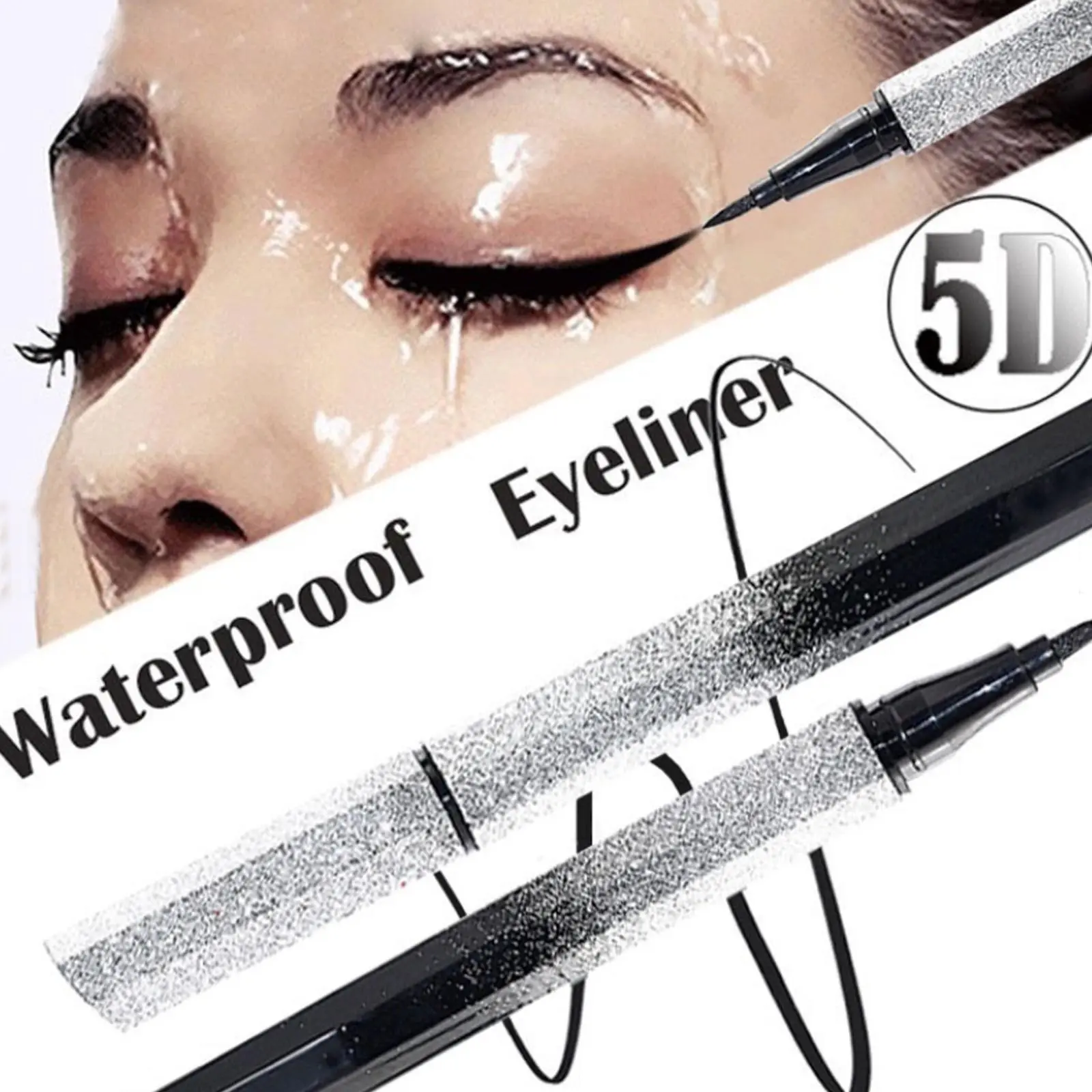 Black Long-Lasting Eye Liner Pencil Waterproof Eyeliner Eyeliner Starry Sky Black F3R5