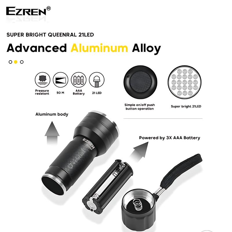 Ezren EZ-0482 Senter Lampu UV Ultraviolet 21 LED Money Detector 2
