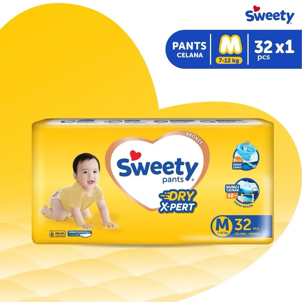 Sweety Bronze Pants Dry Xpert M32 L28 XL26 Diapers