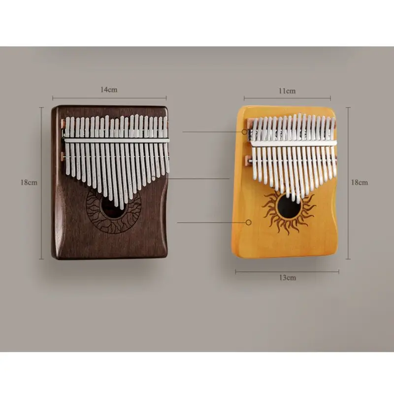 Kalimba, Đàn Piano Ngón Tay Cái, 17 / 21 Phím, Có Lỗ Âm Thanh Giảm Căng Thẳng, Đàn Piano Ngón Tay Mbira, Búa Điều Chỉnh, Nhạc Cụ, Hàng Mới Về, Tuyệt Vời Làm Quà Tặng 2