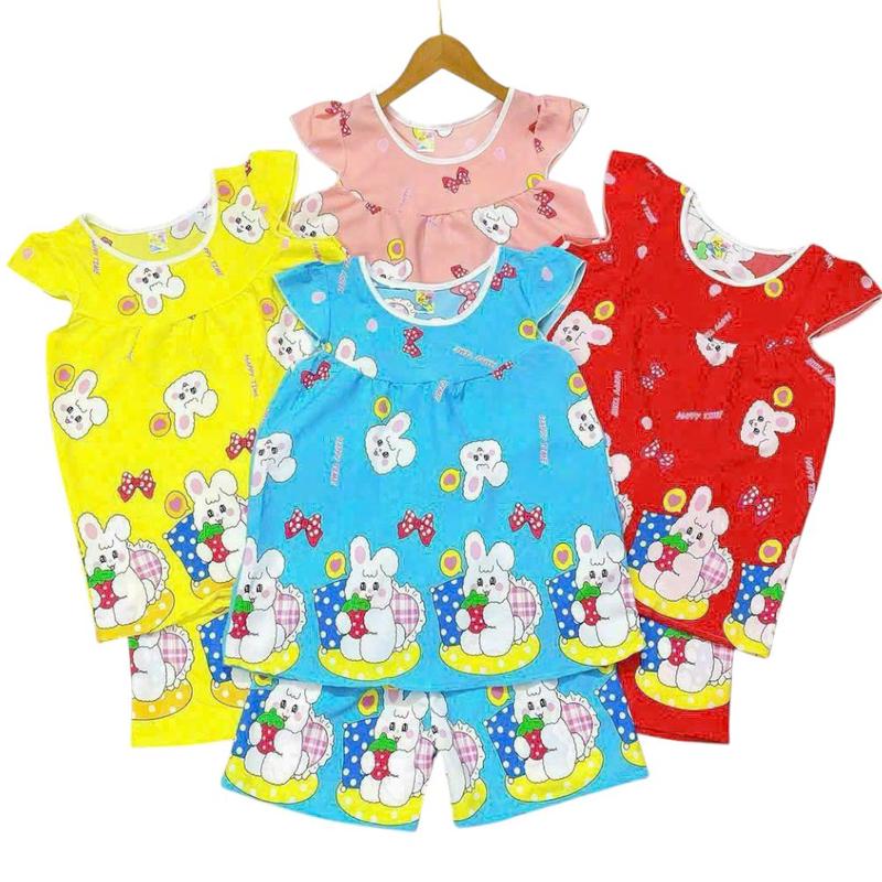 combo 4 Bộ ( Bộ mặc nhà tay cánh tiên Quần đùi nhiều mẫu cho bé gái từ 25kg _35kg 1