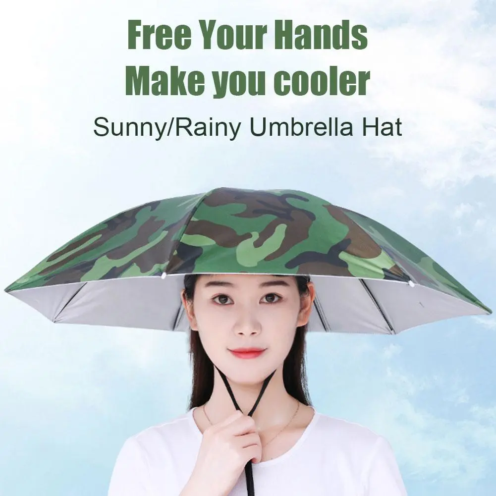 Mũ Ô, Ô Đội Đầu, Ô Tự Động, Dành Cho Người Lớn, Thích Hợp Cho Golf, Câu Cá Và Cắm Trại Ngoài Trời, Mũ Chống Nắng