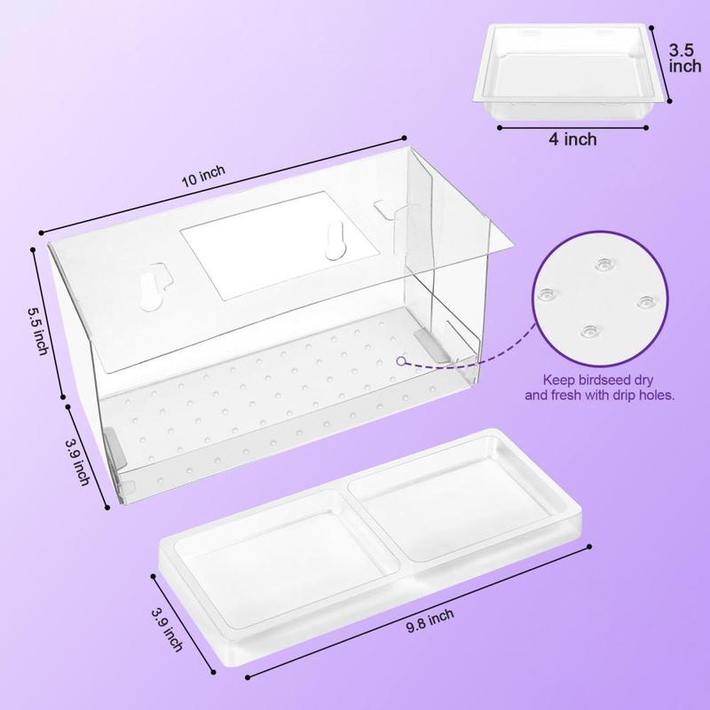 Product Introduction of Window Bird Feeder Transparent Outside Birdhouse for Wild Birds Finches 0