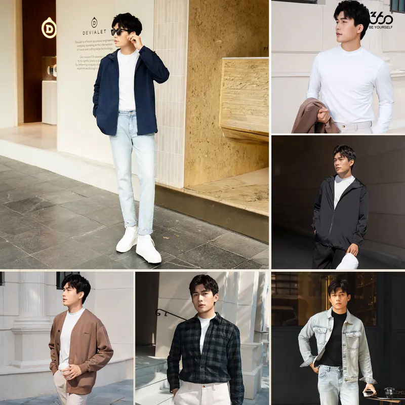 (Mua 2 áo tặng VOUCHER 40K) Áo giữ nhiệt nam 3 phân 360Boutique áo thun cổ cao dài tay ôm body mùa đông trắng đen Menswear - ATDOL528 8