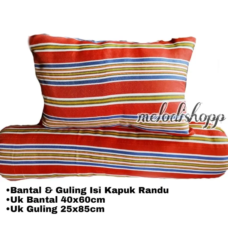 Bantal Kapuk\Guling Kapuk Randu Asli\Bantal Guling Isi Kapuk Randu Asli Lembut Bed