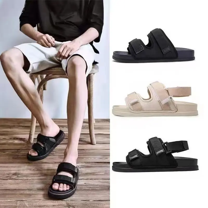2025 Sandals Men's Summer Outdoor Wear New Trendy Non-Slip Soft Bottom Driving Dual-Use Leisure Couple Beach Slippers