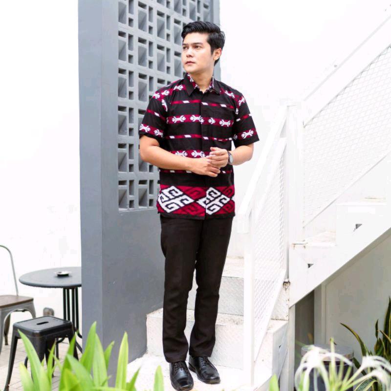 Kemeja tenun | baju koko pria | baju ramadhan | baju tenun 8