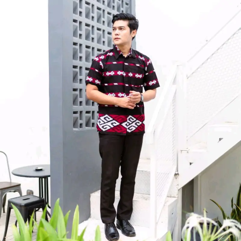 Kemeja tenun | baju koko pria | baju ramadhan | baju tenun 8
