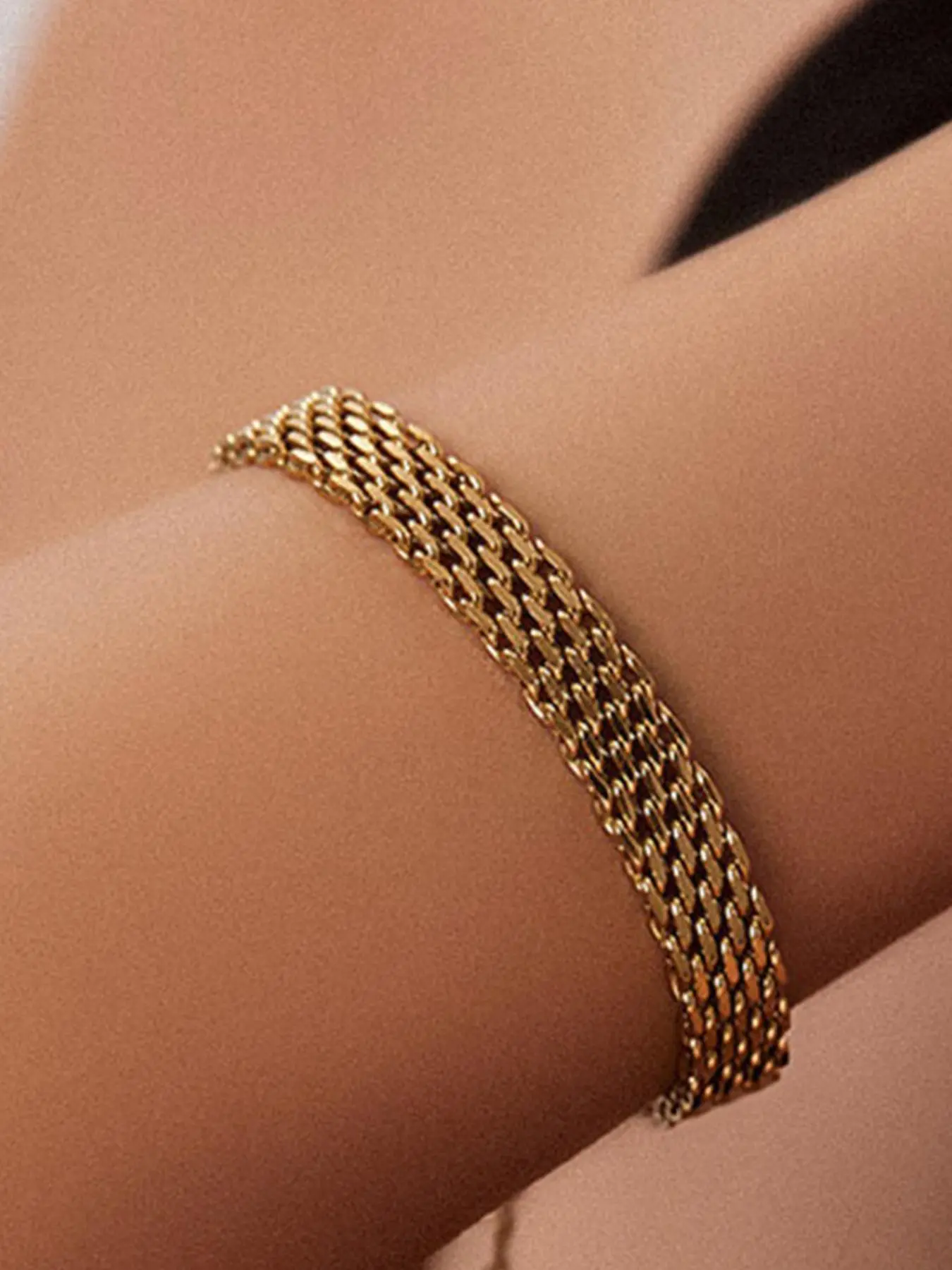 Stainless Steel Chain Bracelet, Fashionable Jewelry for Women & Girls, Trendy All-match & Exquisite Jewelry for Birthday Gift