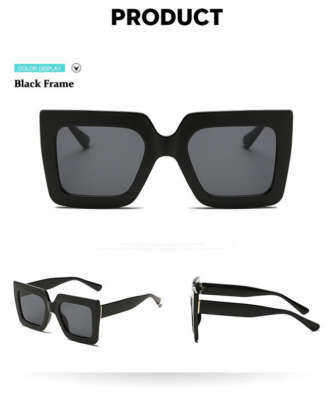 Product Introduction of Oversized Sunglasses Women Large Size Sunglasses Men Transparent Gradient Frame Vintage Big Retro Sun Glasses Female Male 5