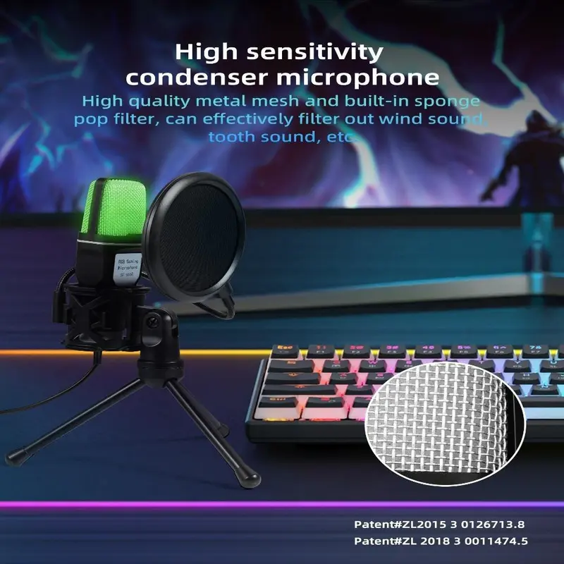 Condenser Microphone, Wired Microphone, Microphone for Live Streaming, Interview, Vlog 5