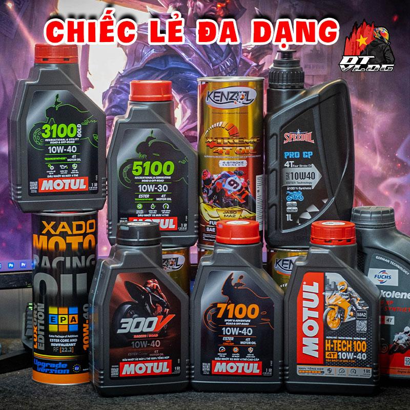 CHIẾT LẺ ĐA DẠNG - Dầu nhớt cao cấp Motul 7100, 300v, H-Tech 100, 3100, 5100, Kenzol, Fuchs, Xado, Speedol