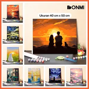 DONMI DIY Canvas 40x50 Anak | Mainan Edukatif Seni | Belajar Menggambar & Melukis