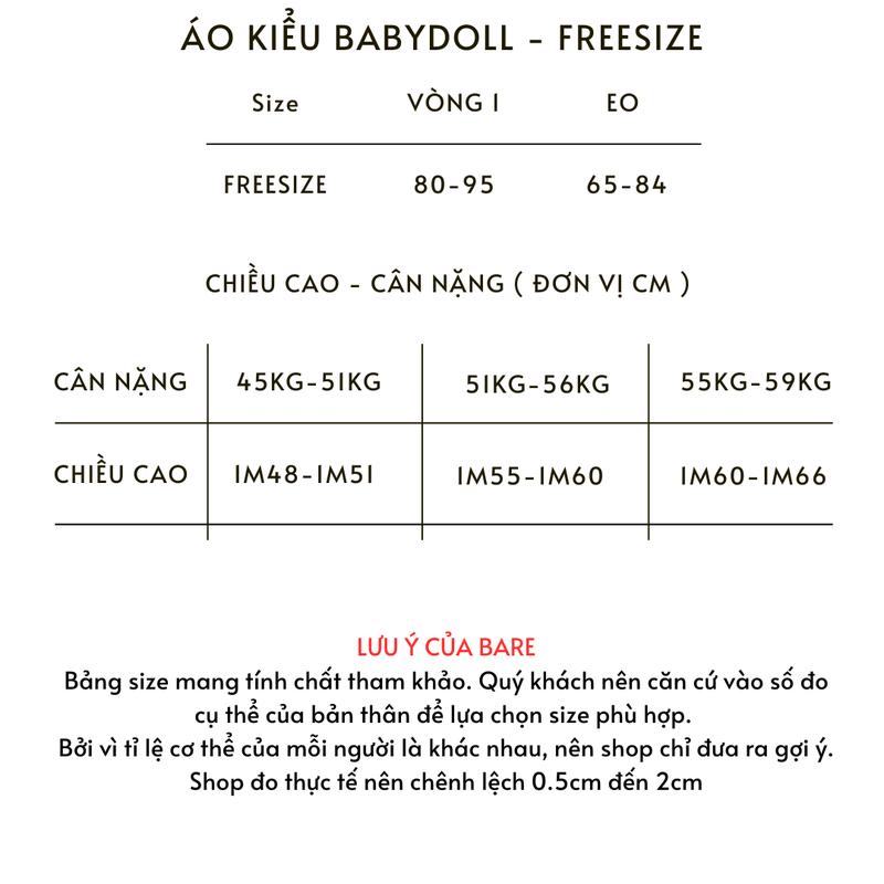 Product Introduction of BARE_Áo kiểu tay bồng cột nơ chất linen, Áo babydoll tiểu thư dễ thương bo chun thân xinh xắn_A374 Nữ Top Women Nhung 6