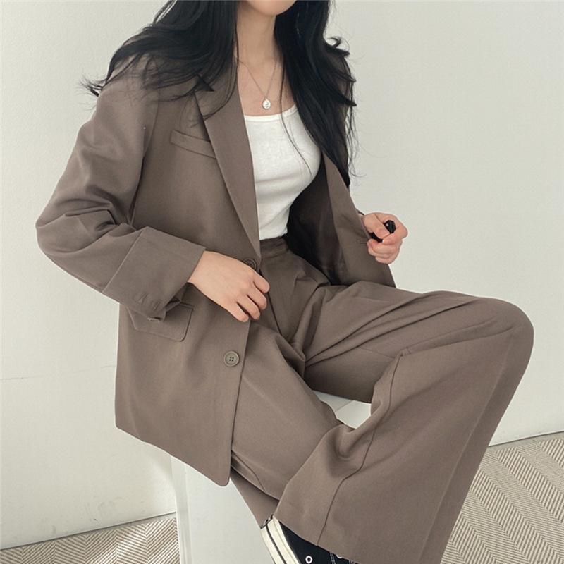 Product Introduction of Suit Jacket for Women 2024 Spring New Korean Style Coat Temperament Commute Blue Design Sense Niche Suit for Women 11