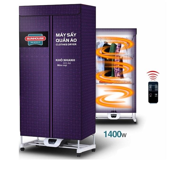 Tủ sấy Quần Áo Máy sấy Quần Áo SUNHOUSE SHD2707, Có điều khiển từ xa , Khử mùi , BH 12 tháng Hàng Chính Hãng