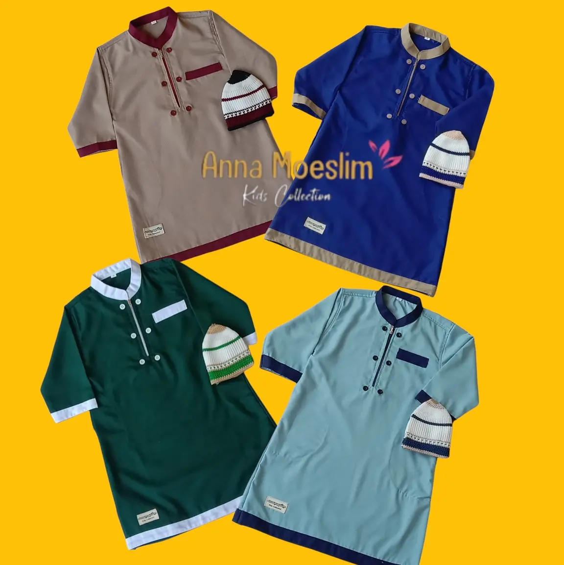 Jubah anak Lengan panjang//jubah gamis Koko anak laki-laki Katun Toyobo Kain