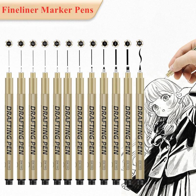 Product Introduction of Fine Liner Pen Set, Waterproof Needle Pen, Art Hand-painted Hook Line Pen, Sketch Pen, Stationery Set, School Art Supplies 0