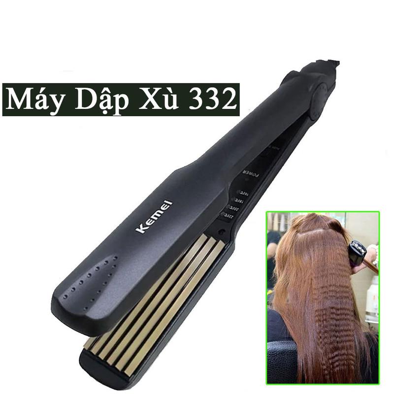 Máy dập xù tóc kemei KM-332 bản to, máy làm tóc phồng cho phụ nữ 4 mức điều chỉnh nhiệt tiện dụng