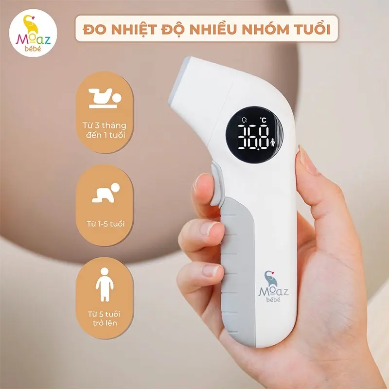 Nhiệt kế hồng ngoại đa năng Moaz Bébé MB-097.Bảo hành 12 tháng 1