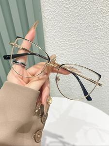 Lentes con Marco de Ojo de Gato, Lentes Casuales y de Moda para Mujeres y Hombres, Lentes de Moda para el Trabajo, Decoración de Ropa Diaria, Perfectos para el Uso Diario de Estudiantes