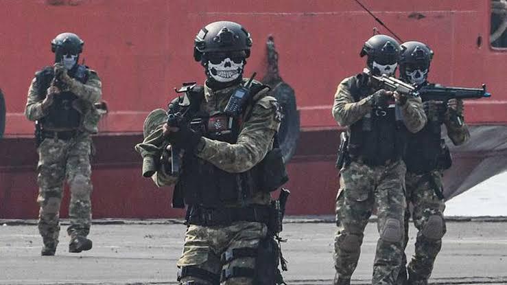 Masker Bandana Half Face Motif Skull Tengkorak / Kopaska, Kopassus Topeng Army Aksesori