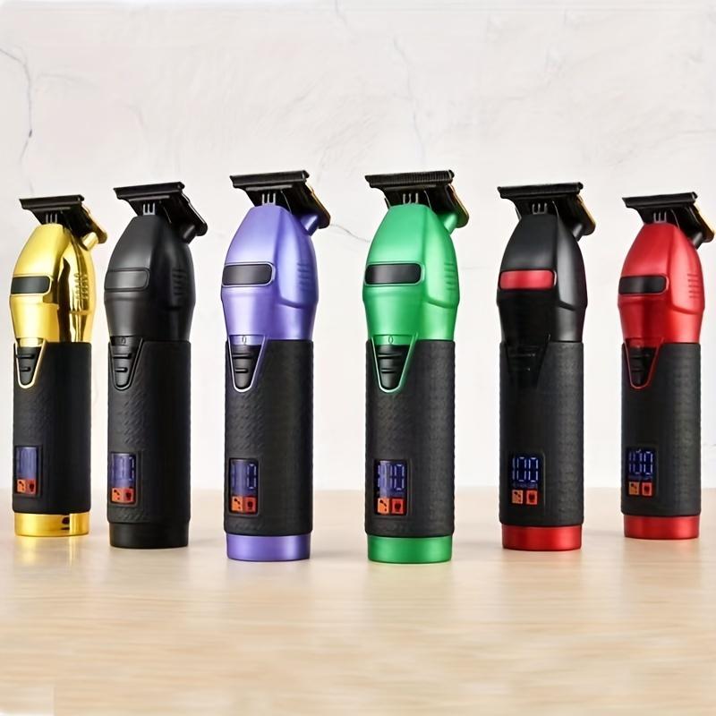 Professional Cordless USB Charging LED Display Men Hair Trimmer Kit, 1 Electric Hair Clipper & 4 Limited Comb & 1 Charging Cable & 1 Cleaning Brush 3