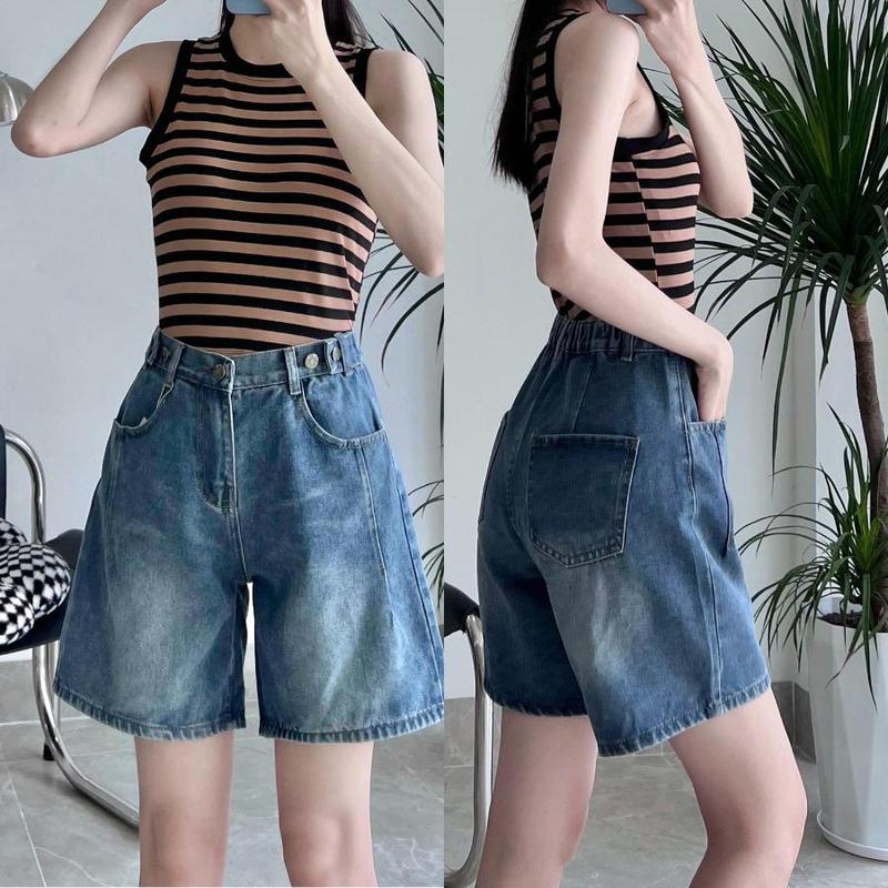 Quần Jean nữ lưng chun co giãn có bigsize 3XL, quần bò lửng lưng thun co giãn(M C02)