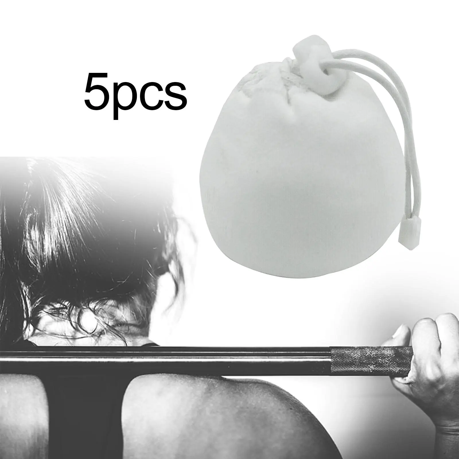 Túi Bóng Phấn, 5 Cái, Túi Dây Rút, Chống Trượt, Đóng Gói Bột, Túi Tất, Để Tập Luyện, Nhấc Nặng, Phòng Tập Gym Thể Dục Thể Dục, Bouldering