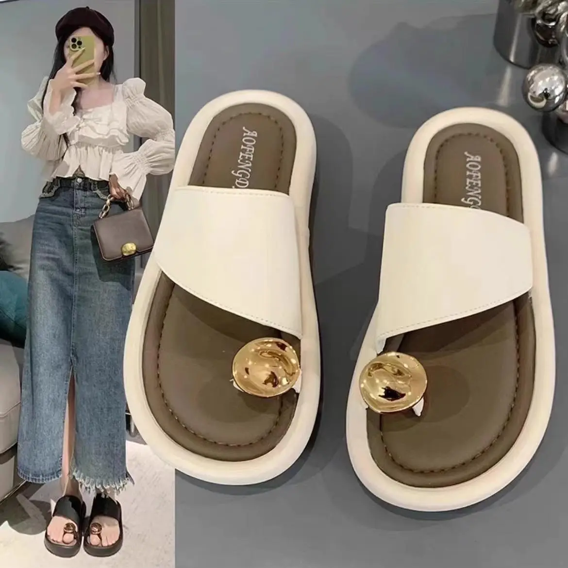 พร้อมส่ง cacashoe รองเท้าเเตะแฟชั่นวัยรุ่นผู้หญิงมาใหม่
