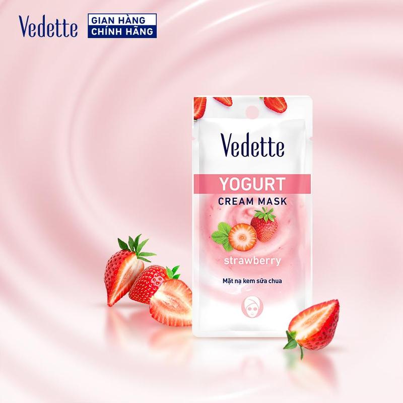 Mặt nạ kem sữa chua Vedette YOGURT CREAM MASK 10ml (Gói) Dưỡng Ẩm Da và cấp ẩm sâu