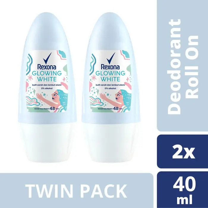 [SALE !] Rexona Deodorant Roll-On Glowing White 40Ml isi 2