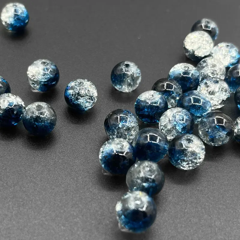 1 Pack 10mm Glitter Glass Bead, Diy Jewelry Making Supplies for Bracelet Necklace, Creative DIY Crafts Bead Charm 6